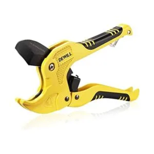 DEWILL Cortador de tuberías y PVC de tipo trinquete con_1
