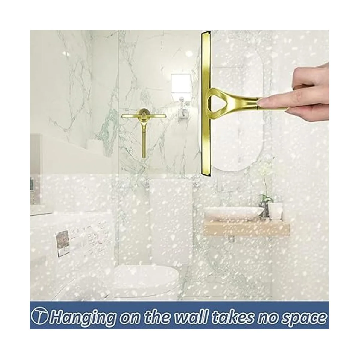 HomDSim Escobilla de ducha de acero inoxidable multiusos