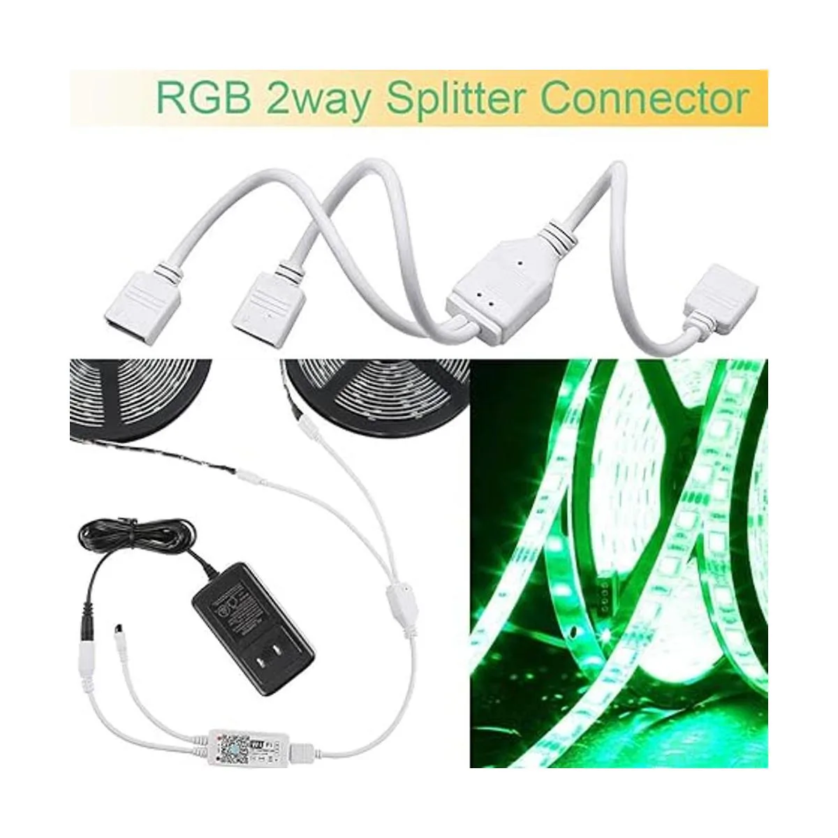 FSJEE Kit de conector de tira LED de 4 pines para tira de_3