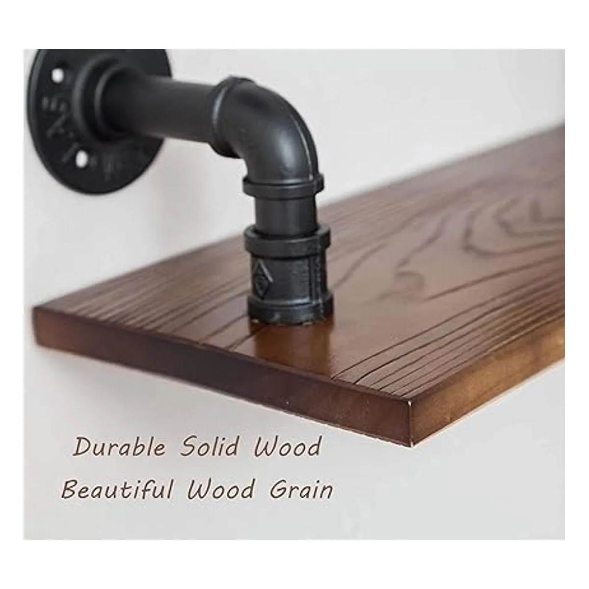 Estantería flotante industrial de madera moderna y rústica_5