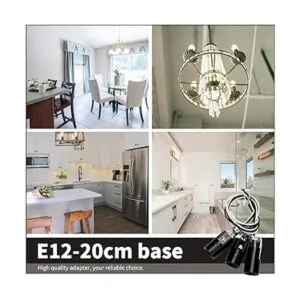 DiCUNO Soporte de lámpara E12 con cable de 8 pulgadas