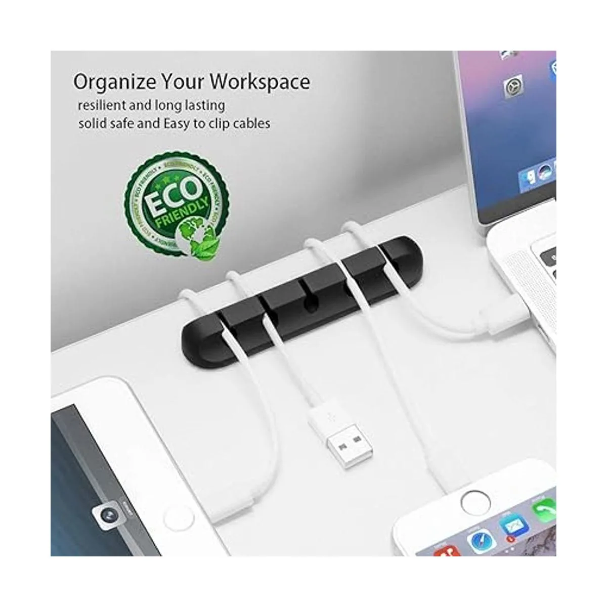 Clips organizadores de cables 5 paquetes de gestión de_2