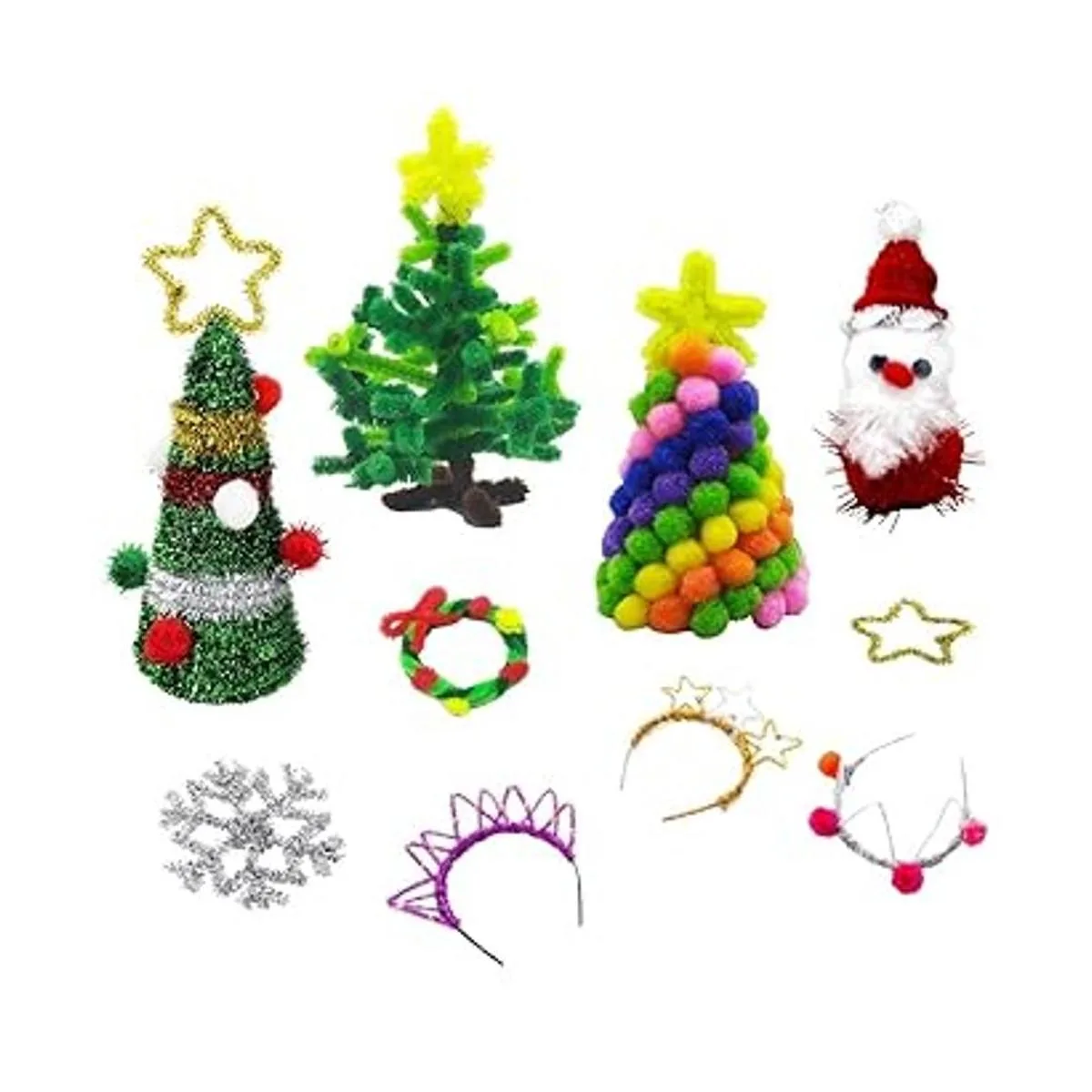 Juego de 500 limpiadores de tuberías de Navidad incluye