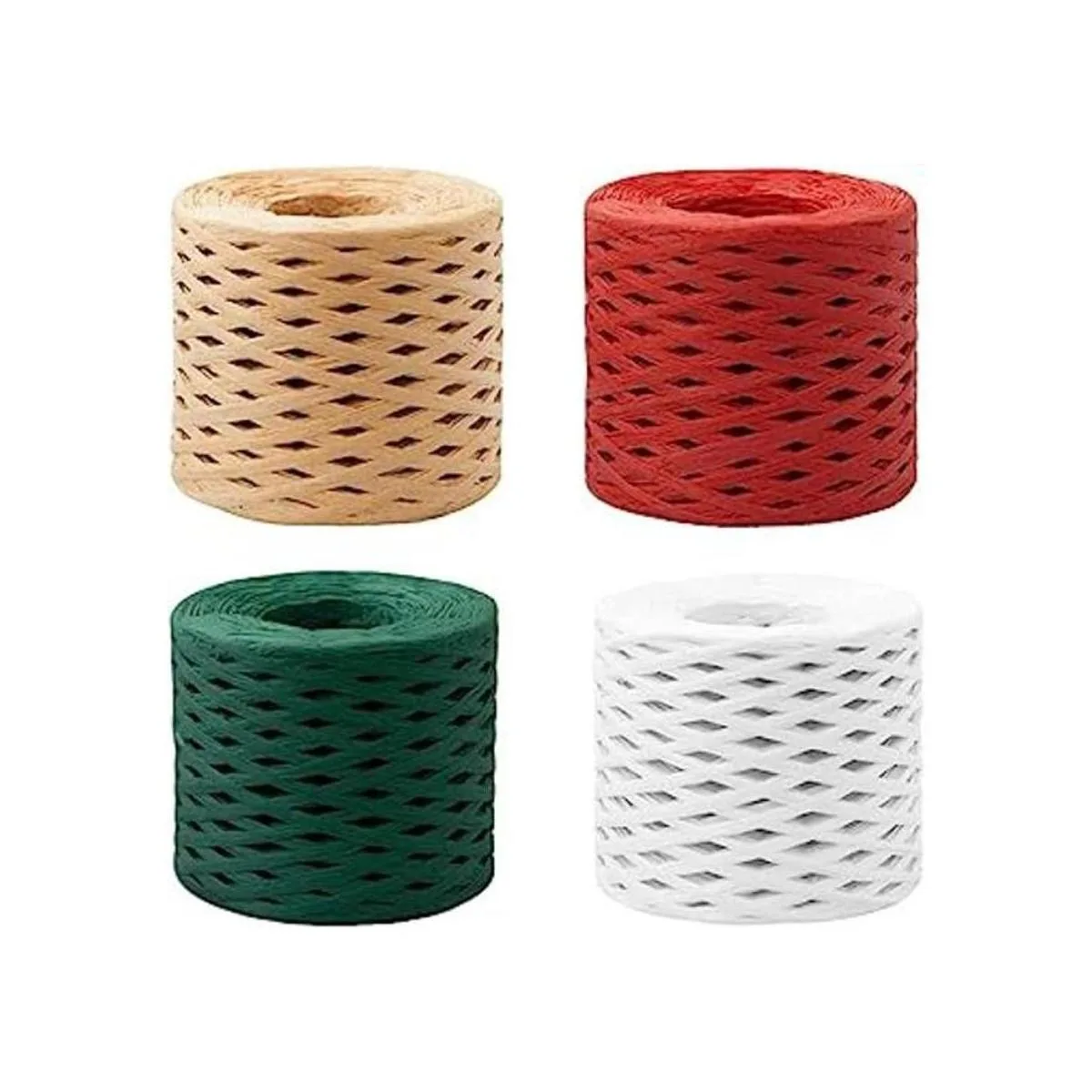 Cinta de rafia para envolver regalos 4 rollos de cinta de