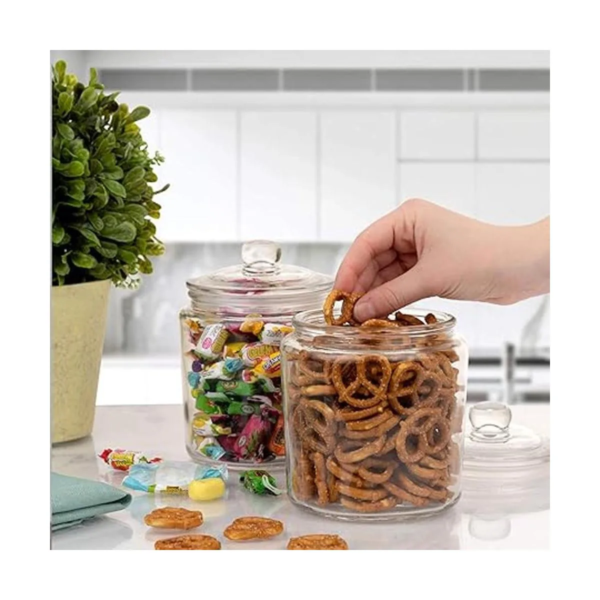 Juego de 3 tarros de cristal con tapa de 1 litro_2