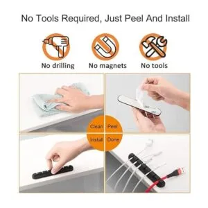 Clips organizadores de cables 5 paquetes de gestión de_5