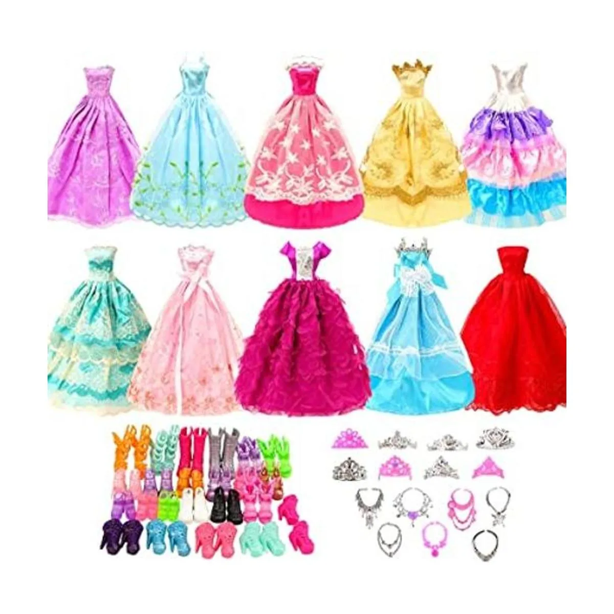 BARWA 10 vestidos con 17 accesorios hechos a mano ropa de_1