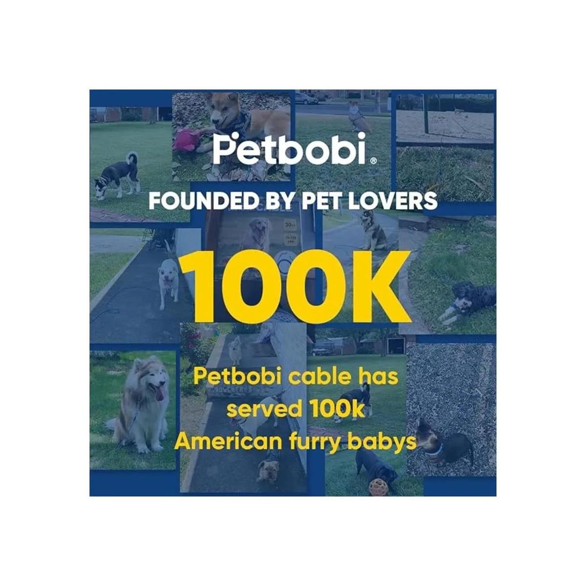 Petbobi Cable de amarre para perro 15 pies 20 pies 25_6