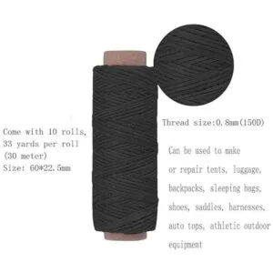 JOYISEN 10 hilos encerados 150D hilo de coser de cuero_4