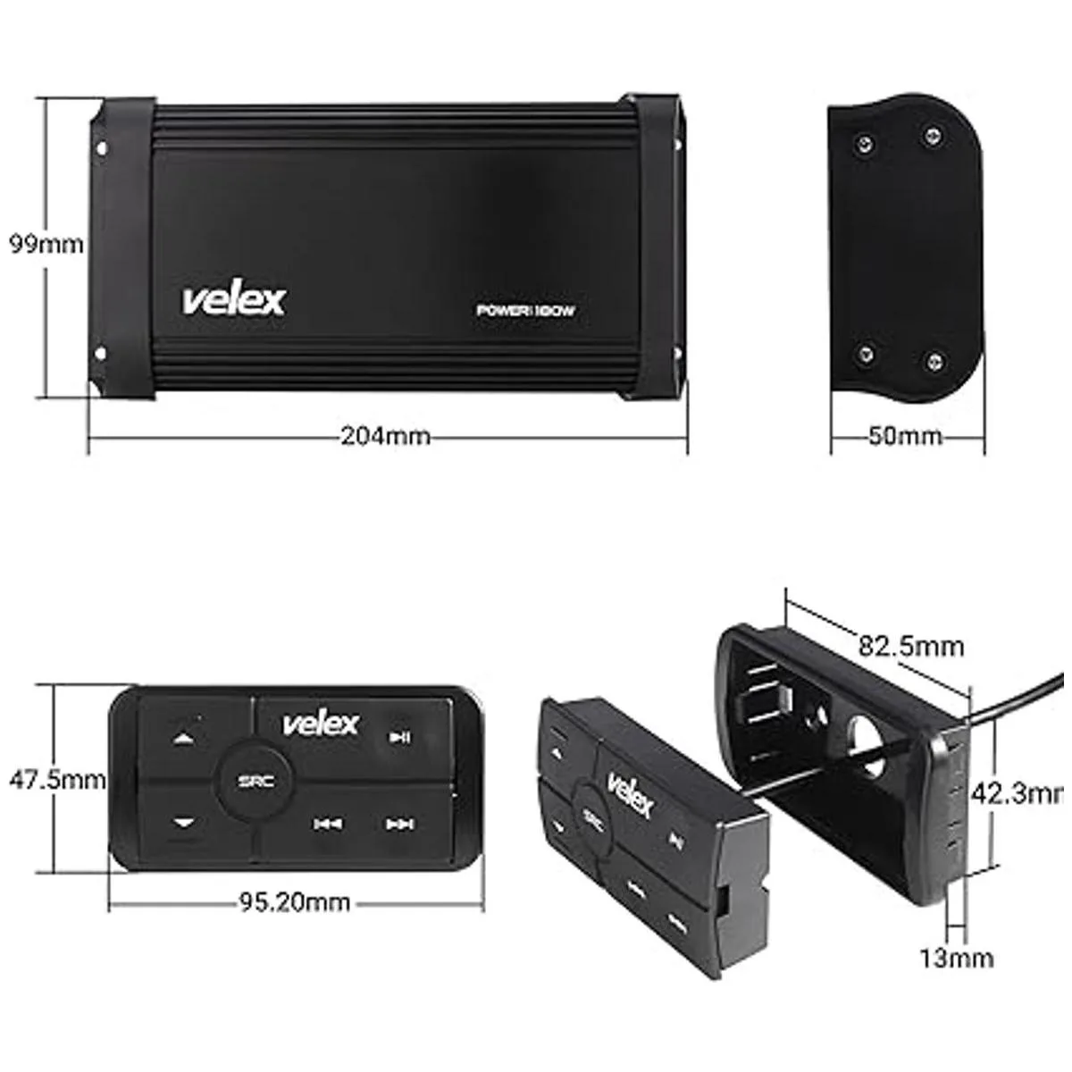 Paquete de altavoces amplificadores Bluetooth marinos.._2