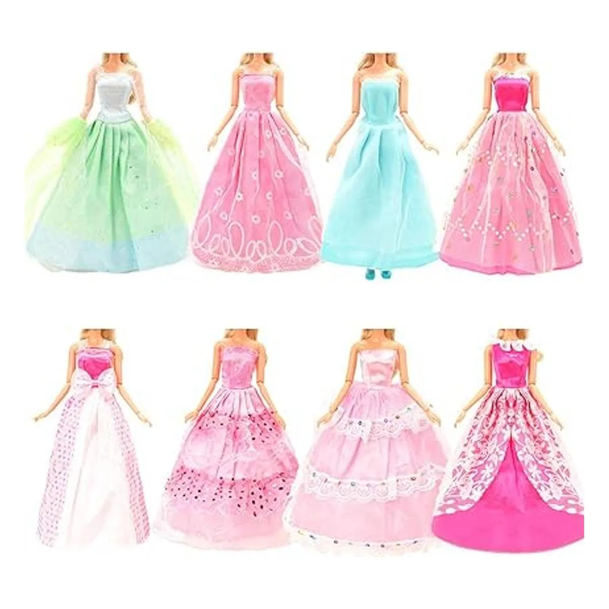 BARWA 10 vestidos con 17 accesorios hechos a mano ropa de_4