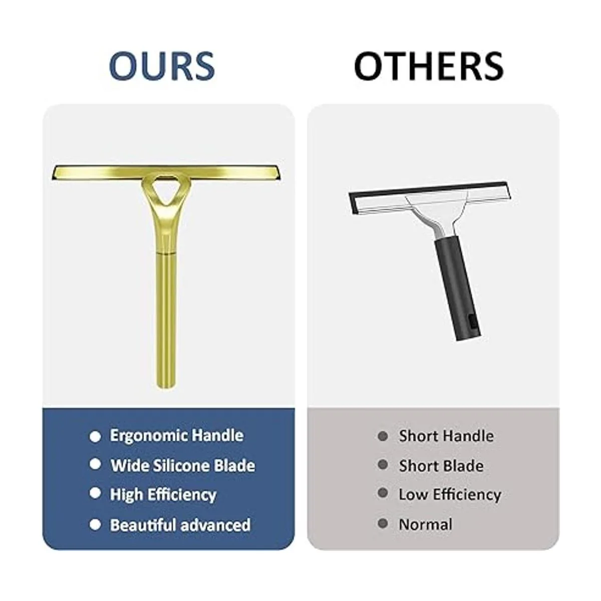 HomDSim Escobilla de ducha de acero inoxidable multiusos