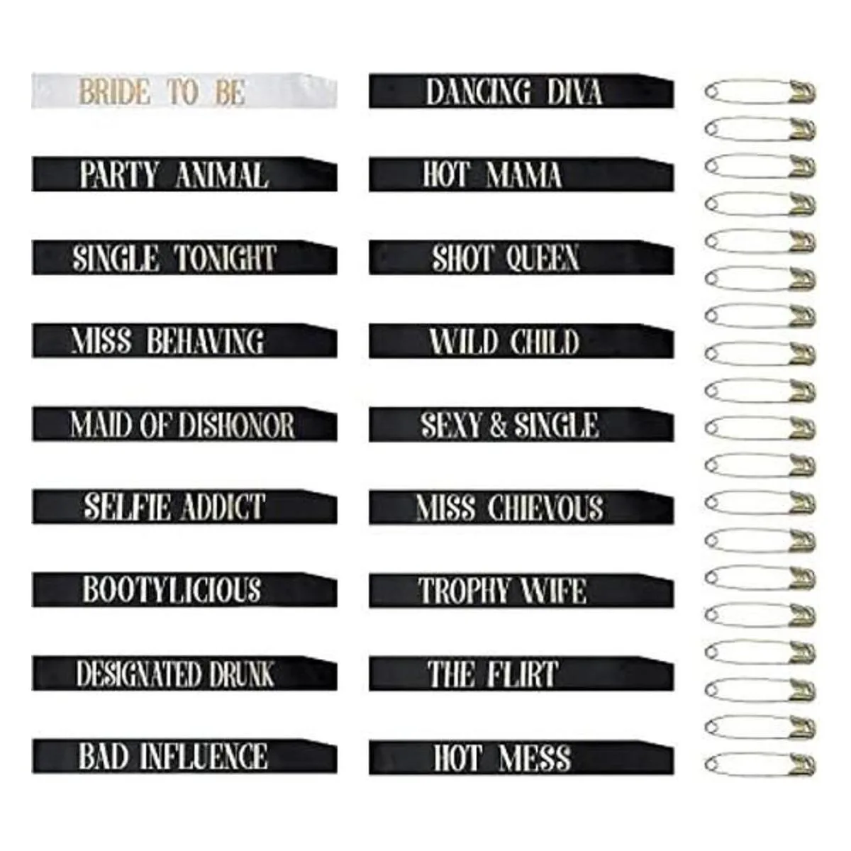 Snsowed Paquete de 18 bandas de despedida de soltera_1