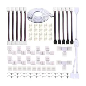 FSJEE Kit de conector de tira LED de 4 pines para tira de_1