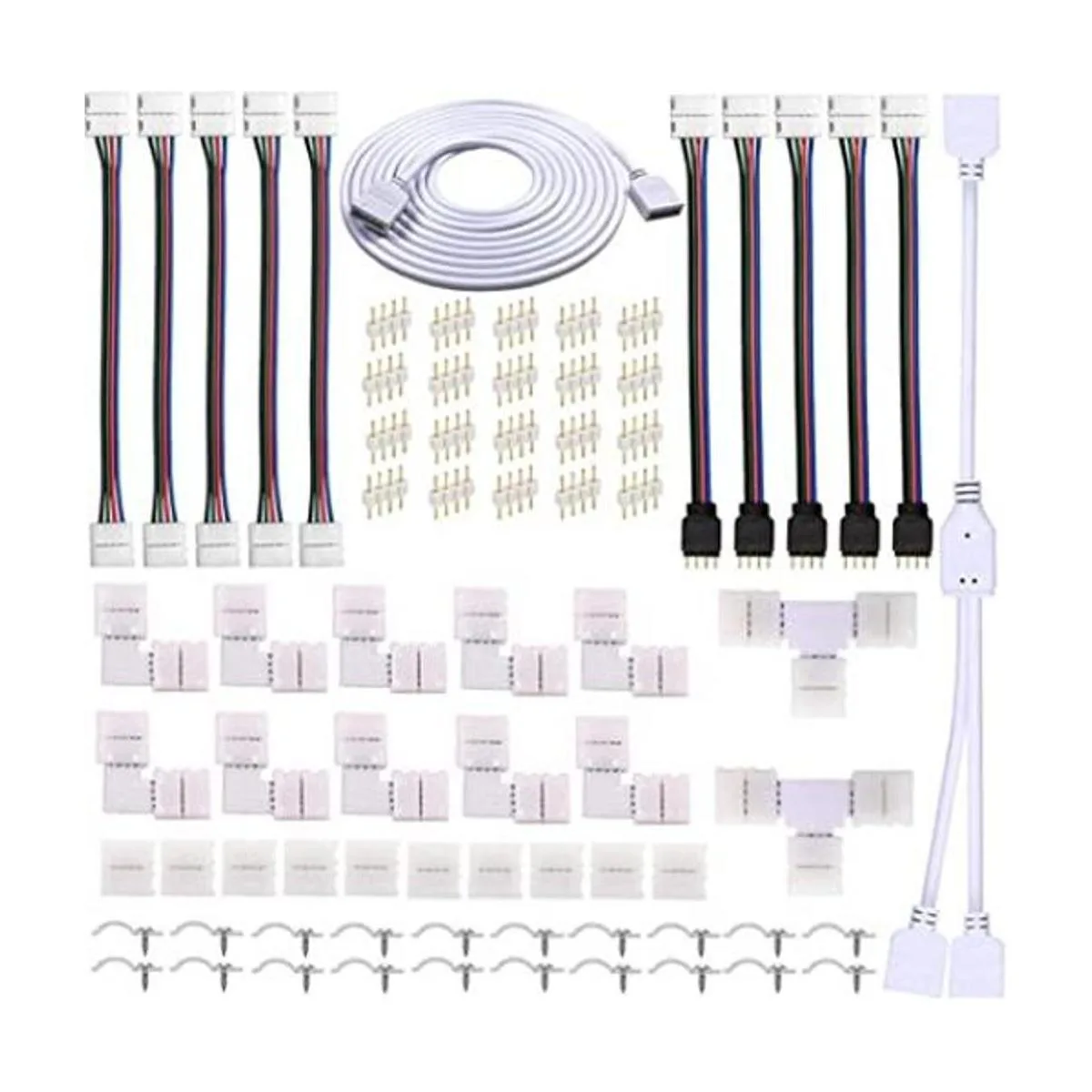 FSJEE Kit de conector de tira LED de 4 pines para tira de_1