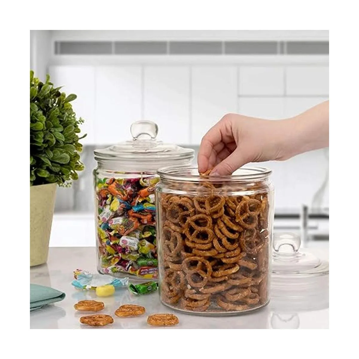 Juego de 2 tarros de vidrio con tapa 2 litros tarro_3