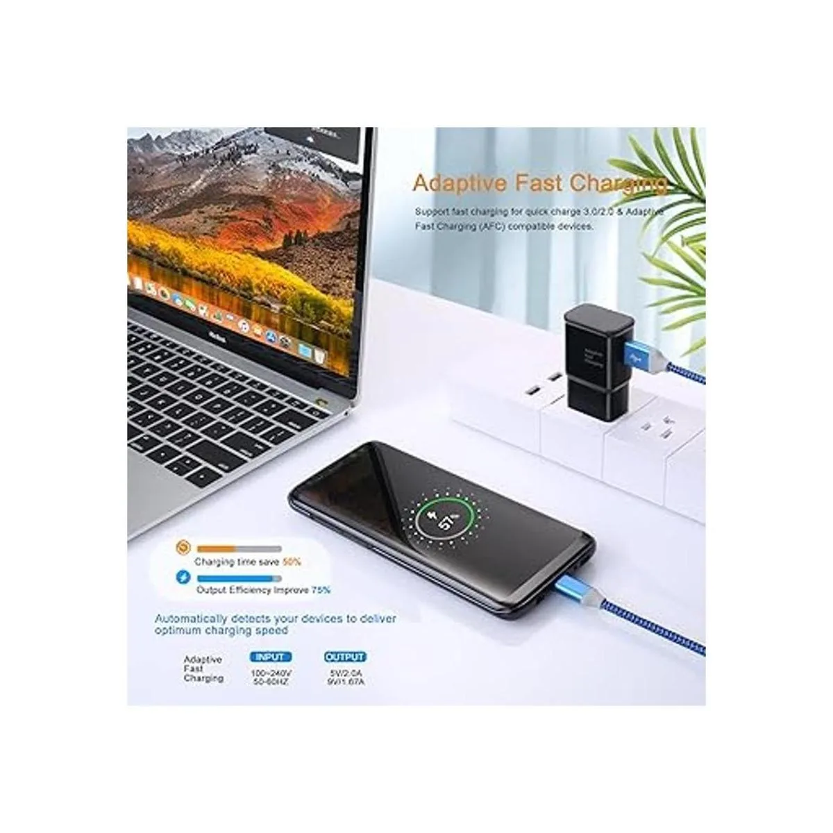 Qihop Cargador de pared USB de carga rápida paquete de 4_3