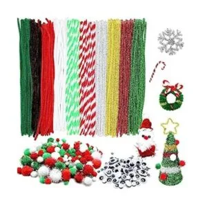 Juego de 500 limpiadores de tuberías de Navidad incluye