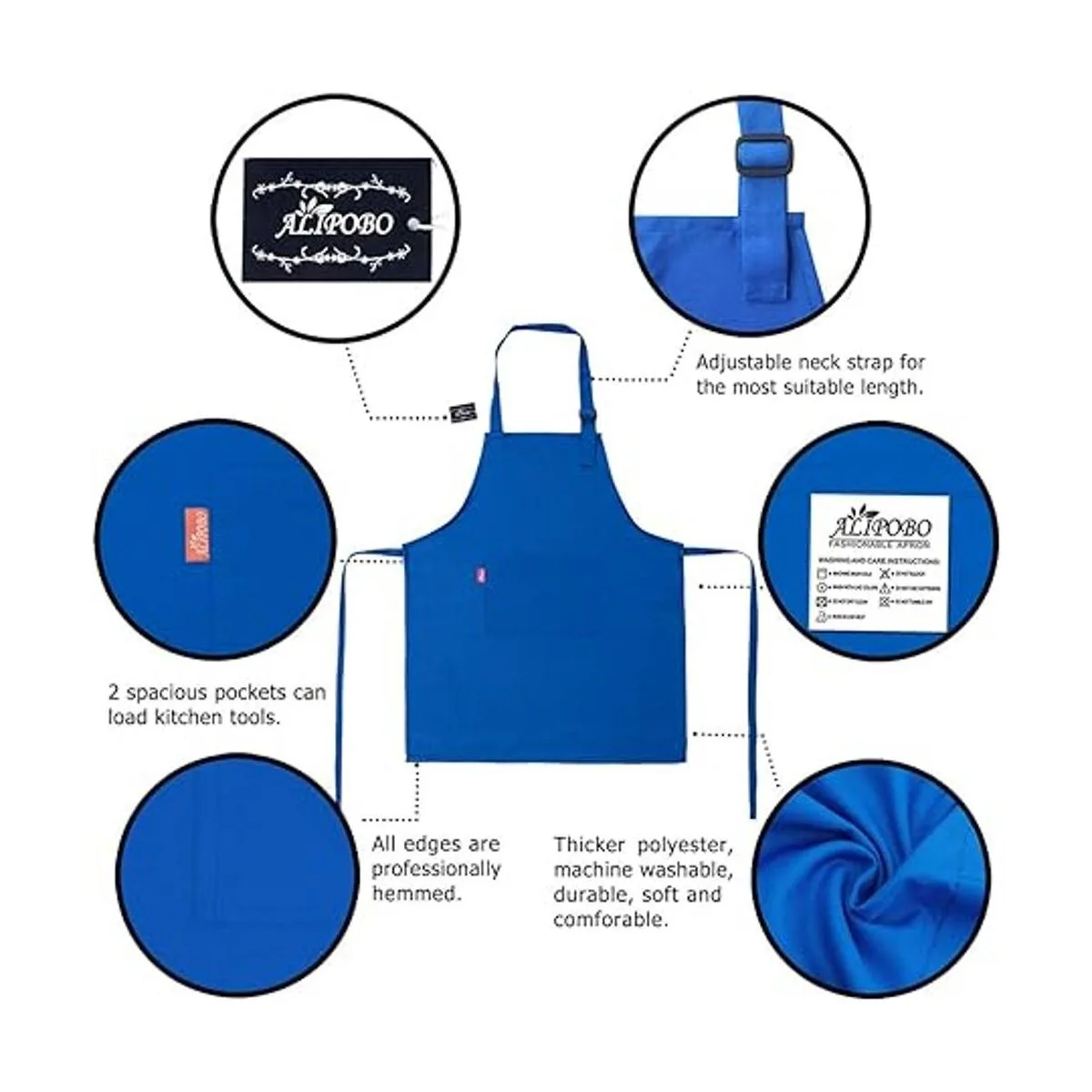 Juego de delantal y gorro de chef Alipobo para niños