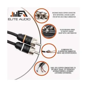 Elite Audio Cable estéreo de interconexión RCA 100 cobre_2