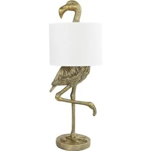 Creative Coop Lámpara de mesa de pantalla blanca 32