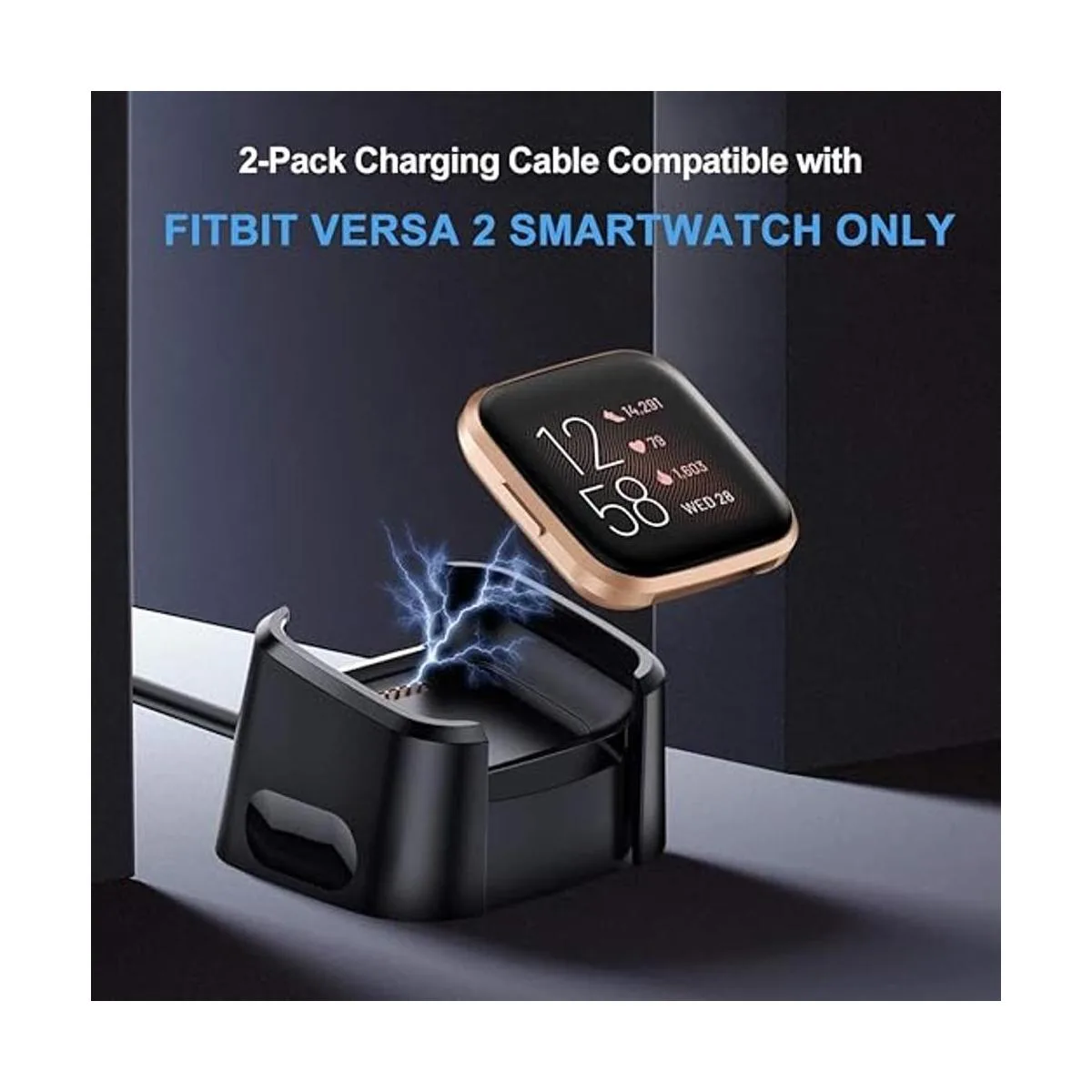 QIBOX Cargador compatible con Fitbit Versa 2 no para_2