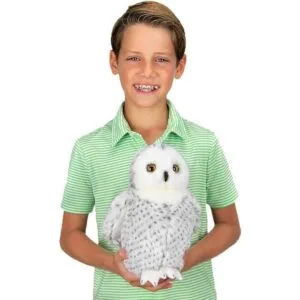 Bearington Blizzard Peluche de búho nevado 10.0 in_2