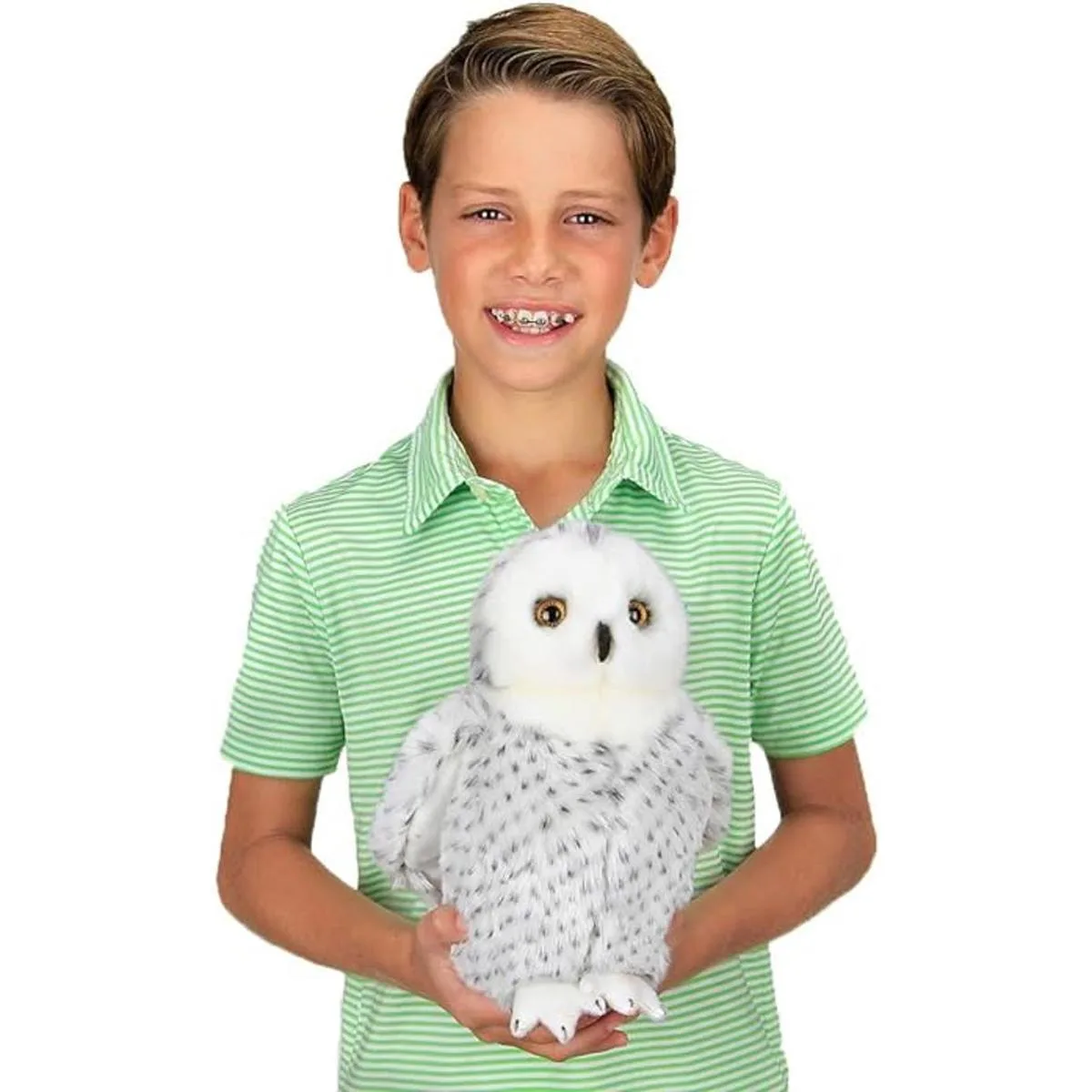 Bearington Blizzard Peluche de búho nevado 10.0 in_2