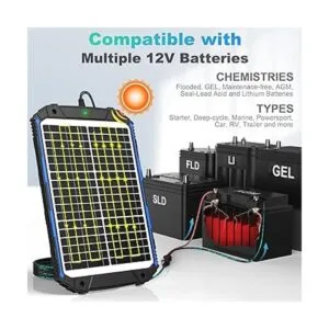 SUNER POWER Cargador y mantenedor de batería solar de 20 W_4