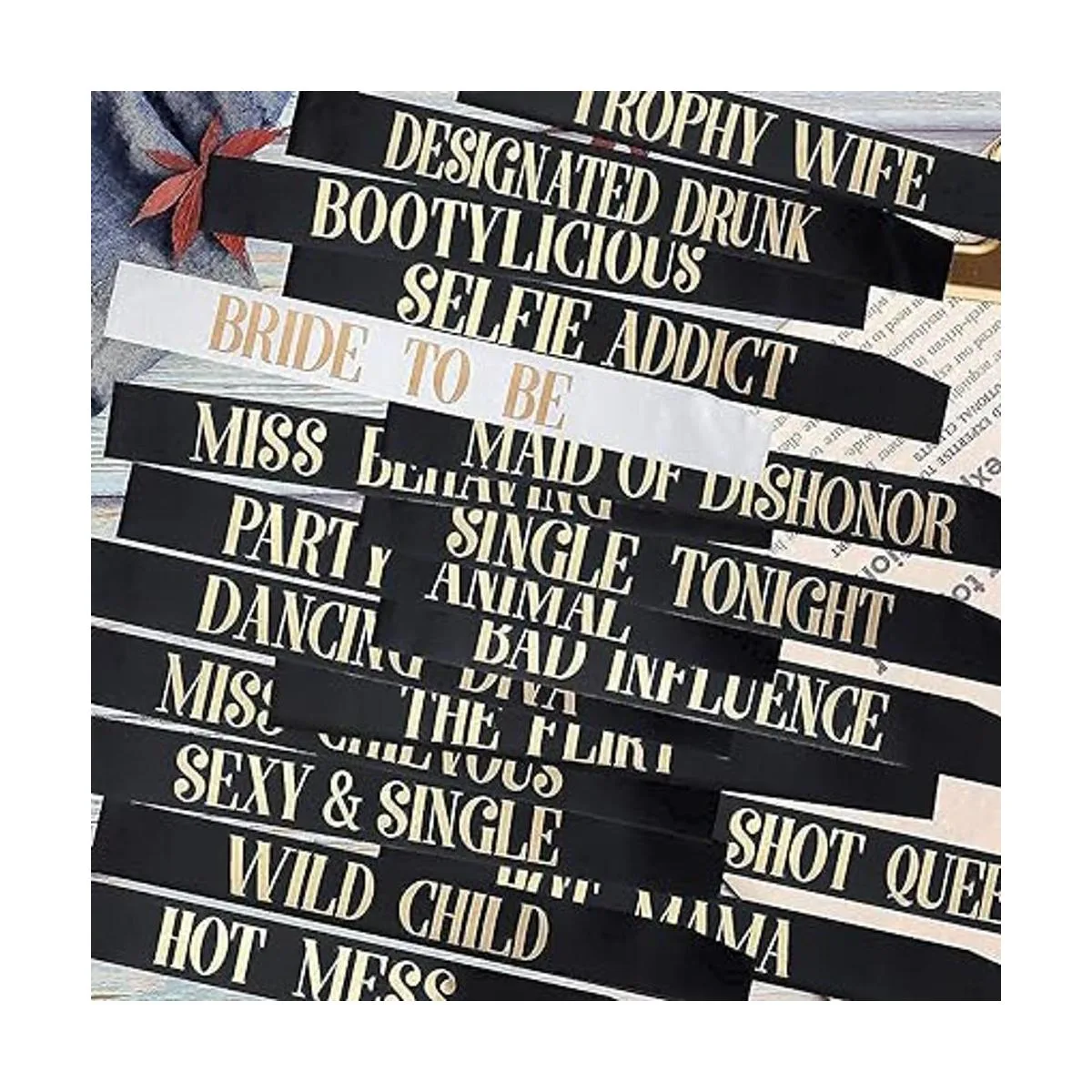 Snsowed Paquete de 18 bandas de despedida de soltera_5