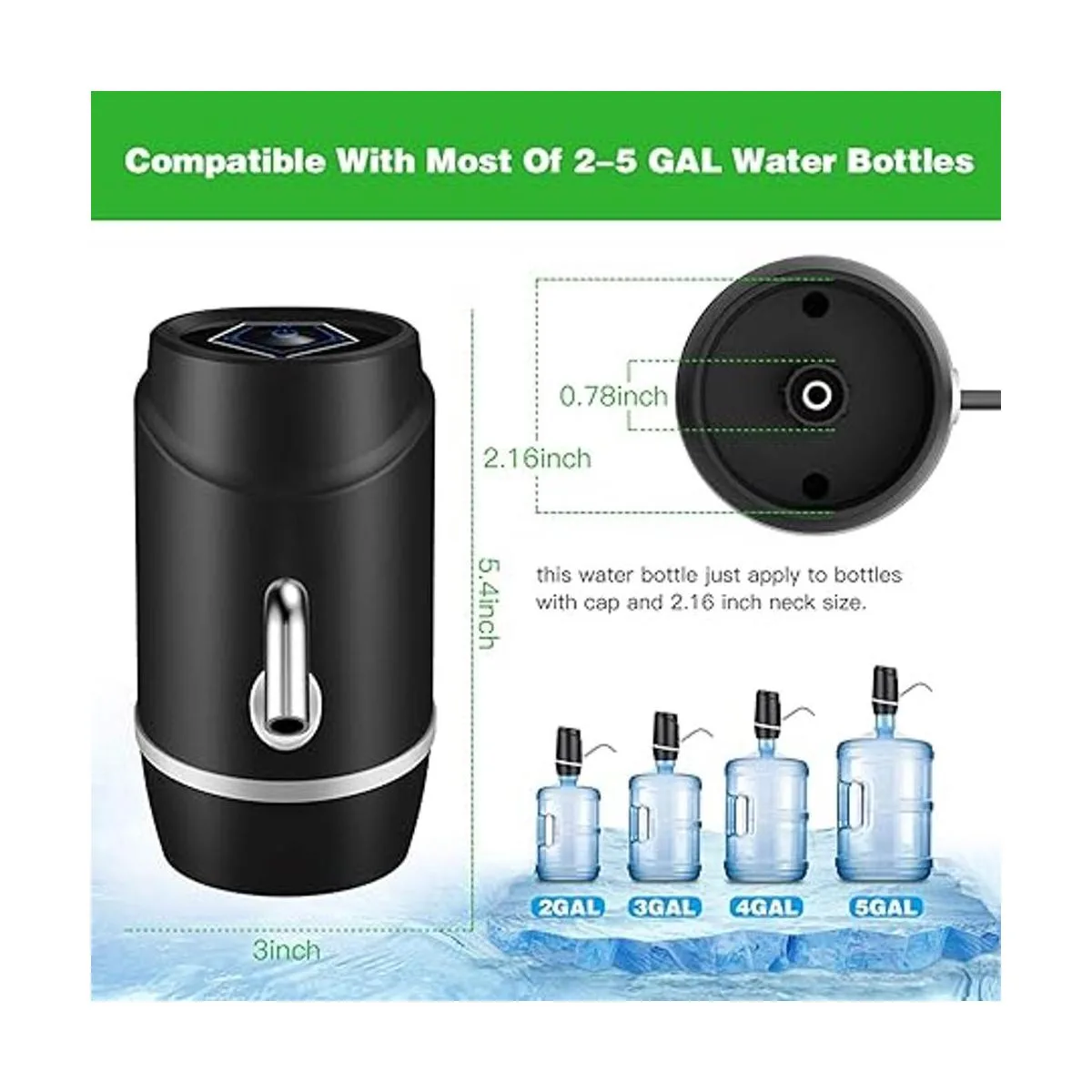 Dispensador de agua de 5 galones bomba eléctrica de agua_4