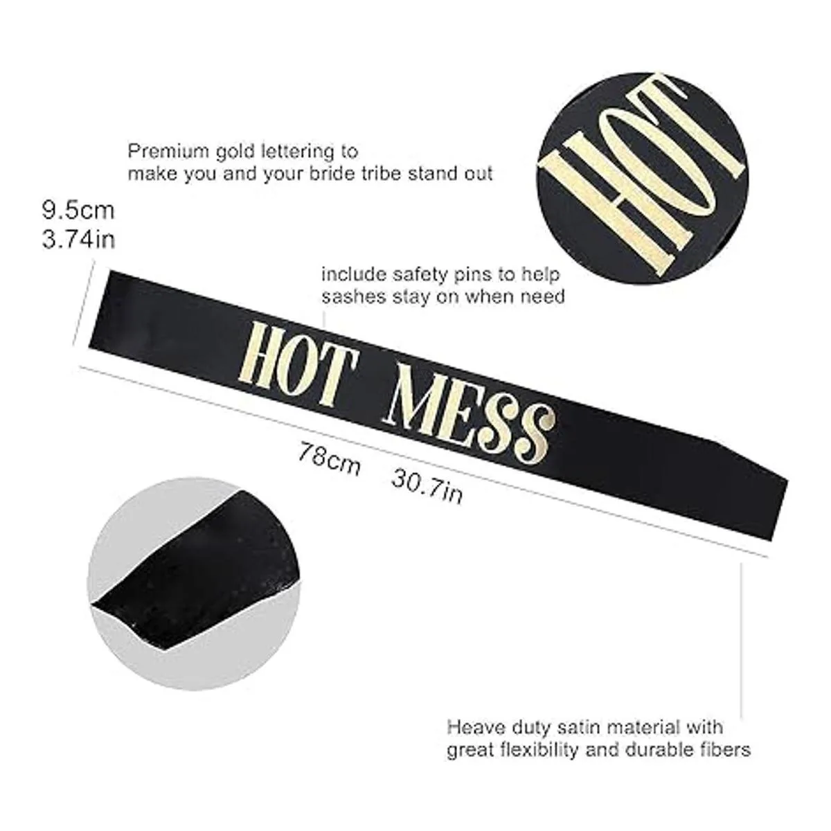 Snsowed Paquete de 18 bandas de despedida de soltera_3