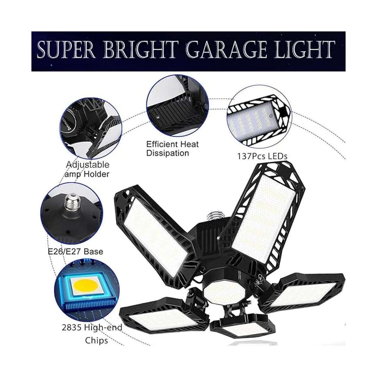 Bombillas LED de garaje 10000 lúmenes luz LED de tienda