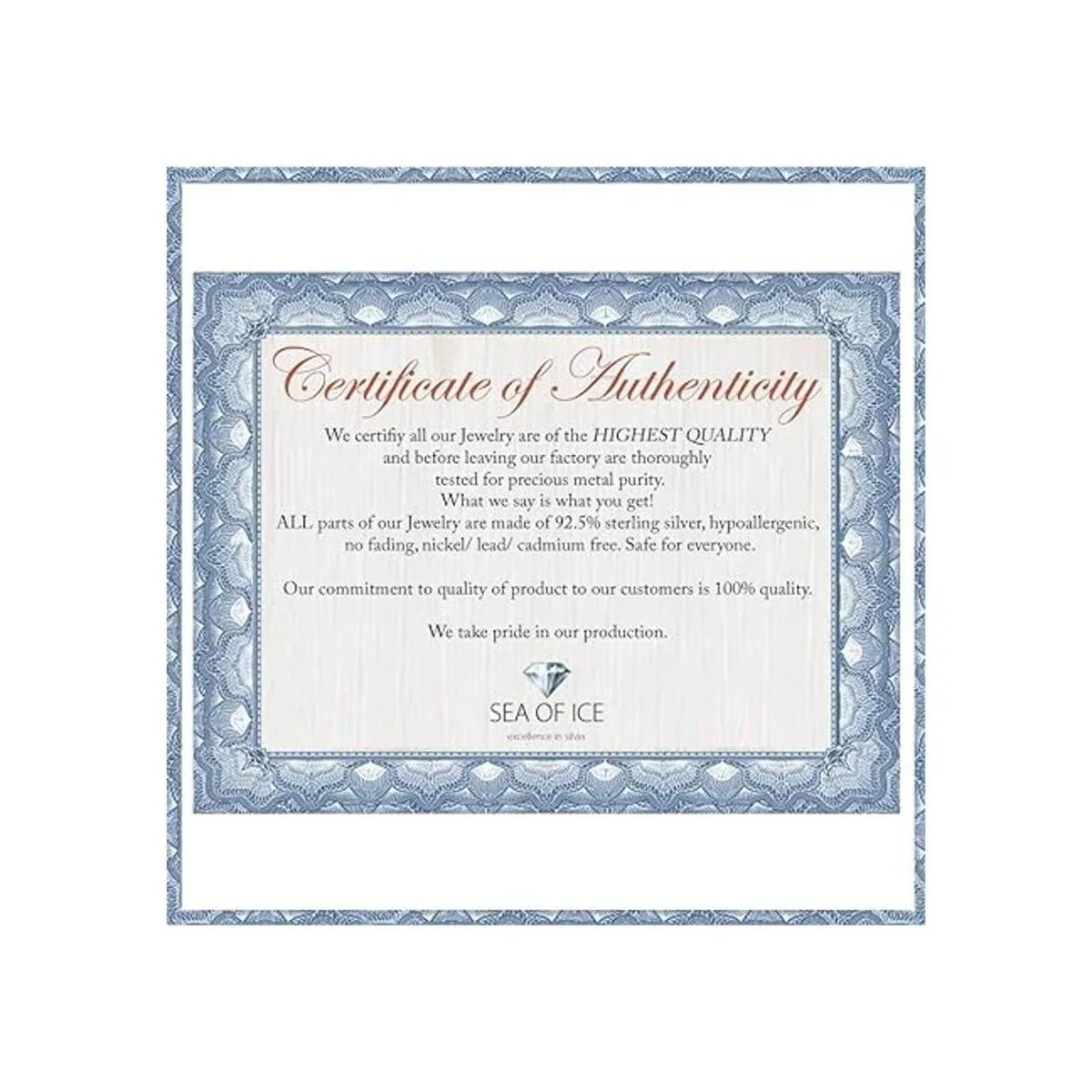 Sea of Ice Alambres de plata de ley 925 con extremo de_6