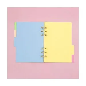 AUEAR 3 paquetes de tamaño A5 6 agujeros anillo divisor