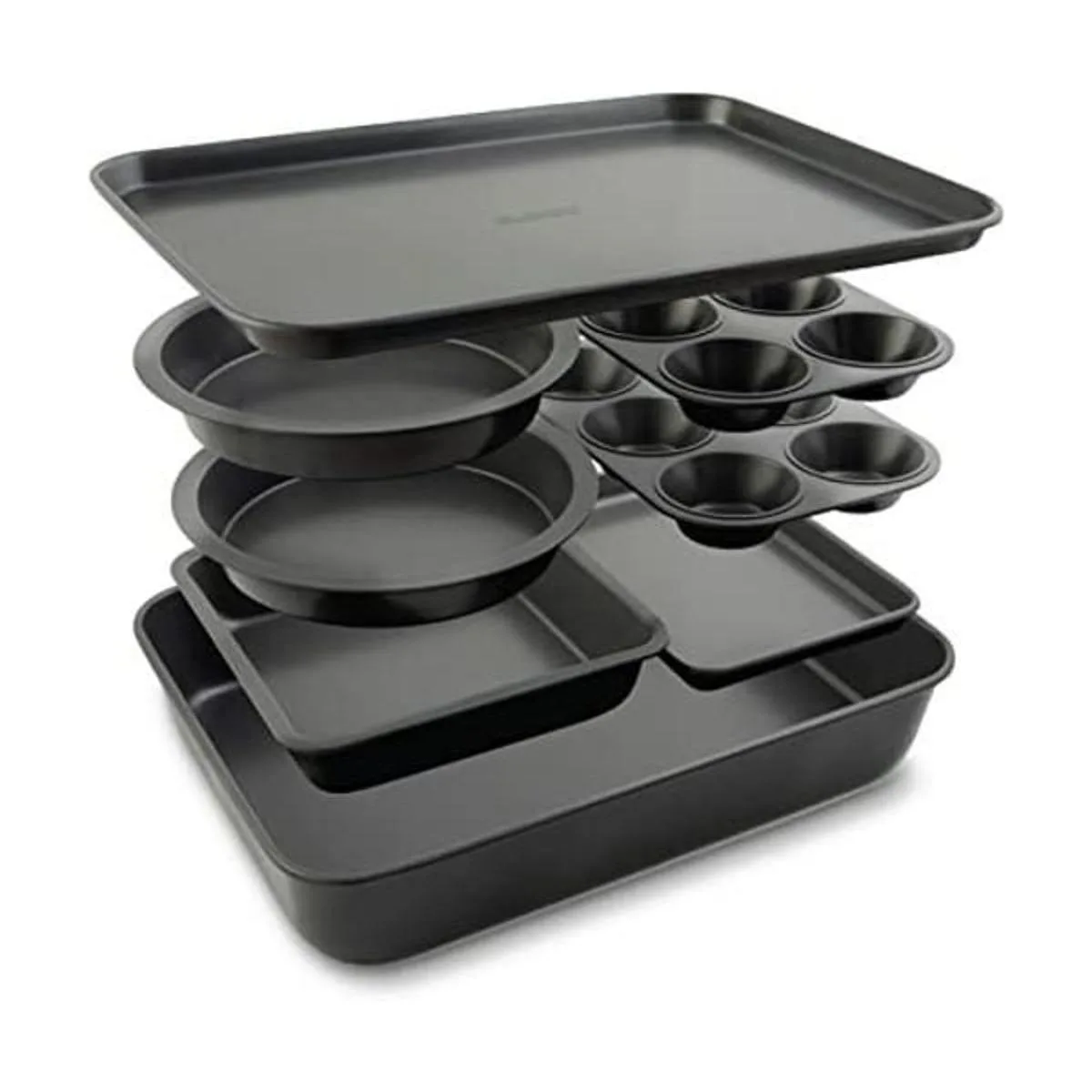 Elbee Home Juego de 8 piezas de acero aluminizado_1