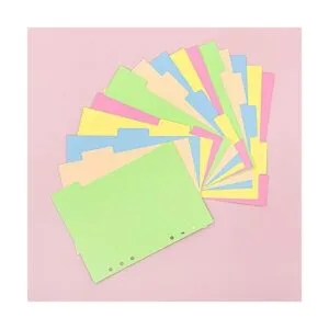 AUEAR 3 paquetes de tamaño A5 6 agujeros anillo divisor