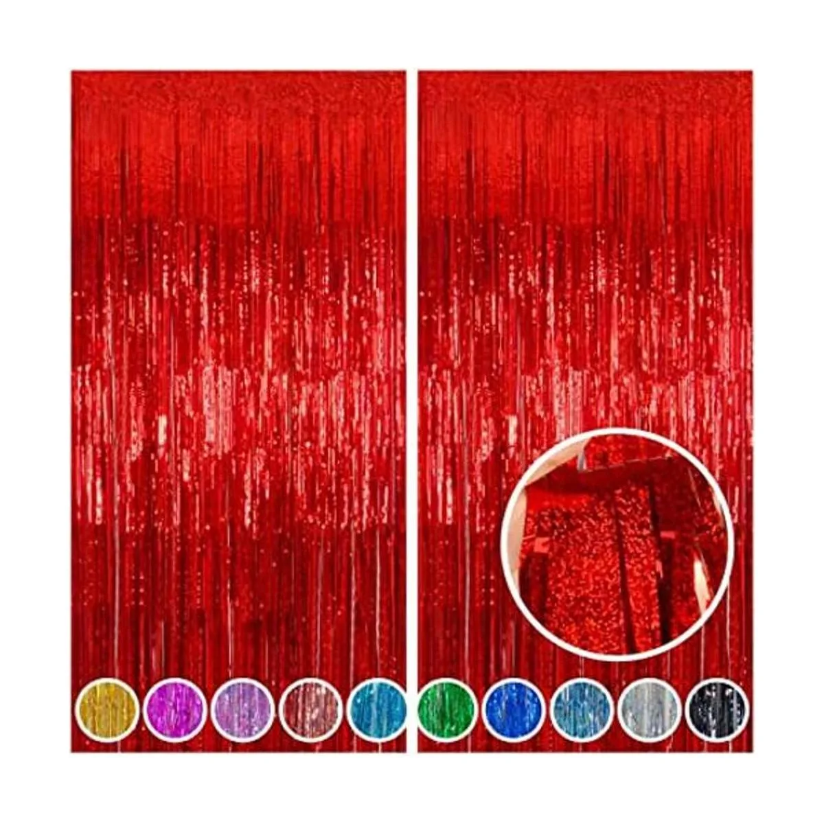 Melsan 2 cortinas de telón de fondo con flecos de papel_1