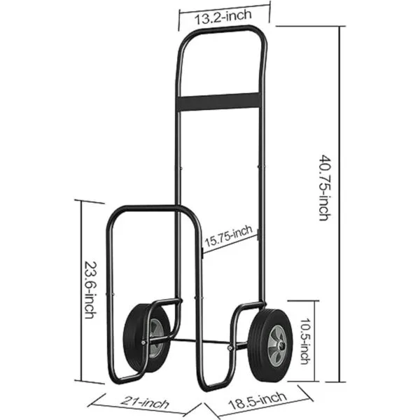 Fire Beauty Firewood Log Cart Carrier Outdoor and Indoor