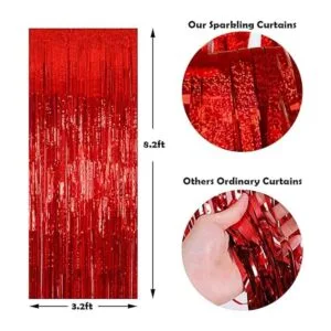 Melsan 2 cortinas de telón de fondo con flecos de papel_6