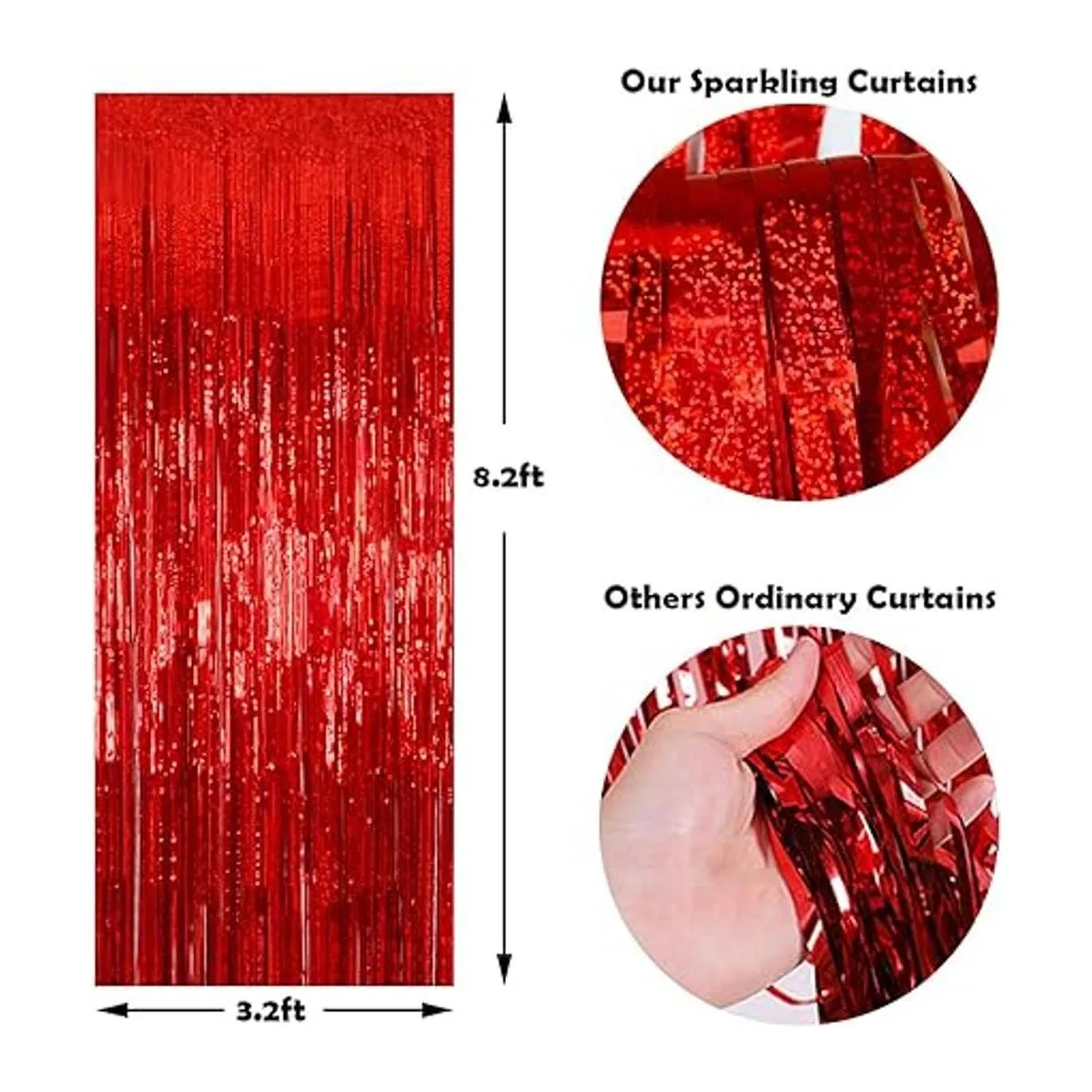 Melsan 2 cortinas de telón de fondo con flecos de papel_6