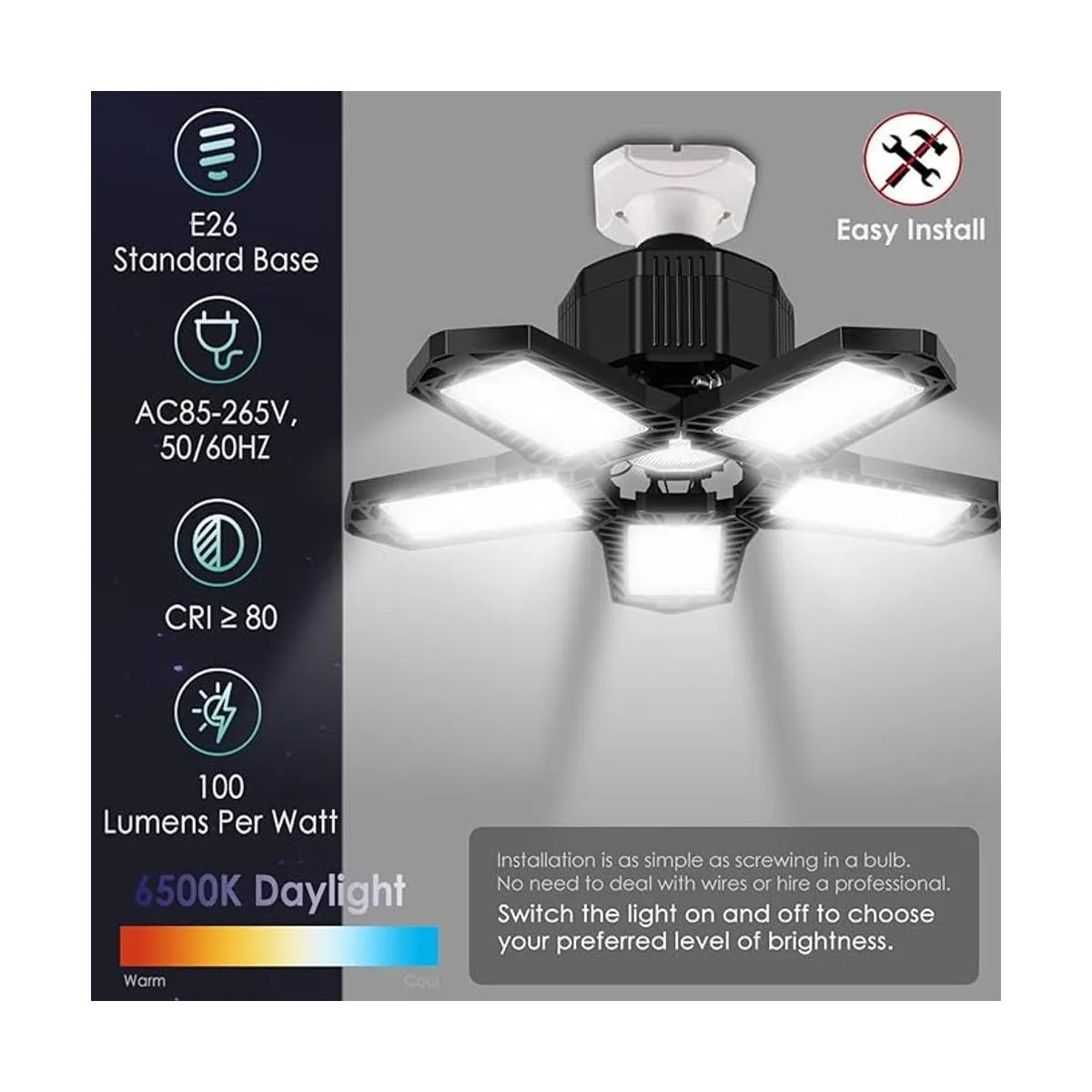 Bombillas LED de garaje 10000 lúmenes luz LED de tienda