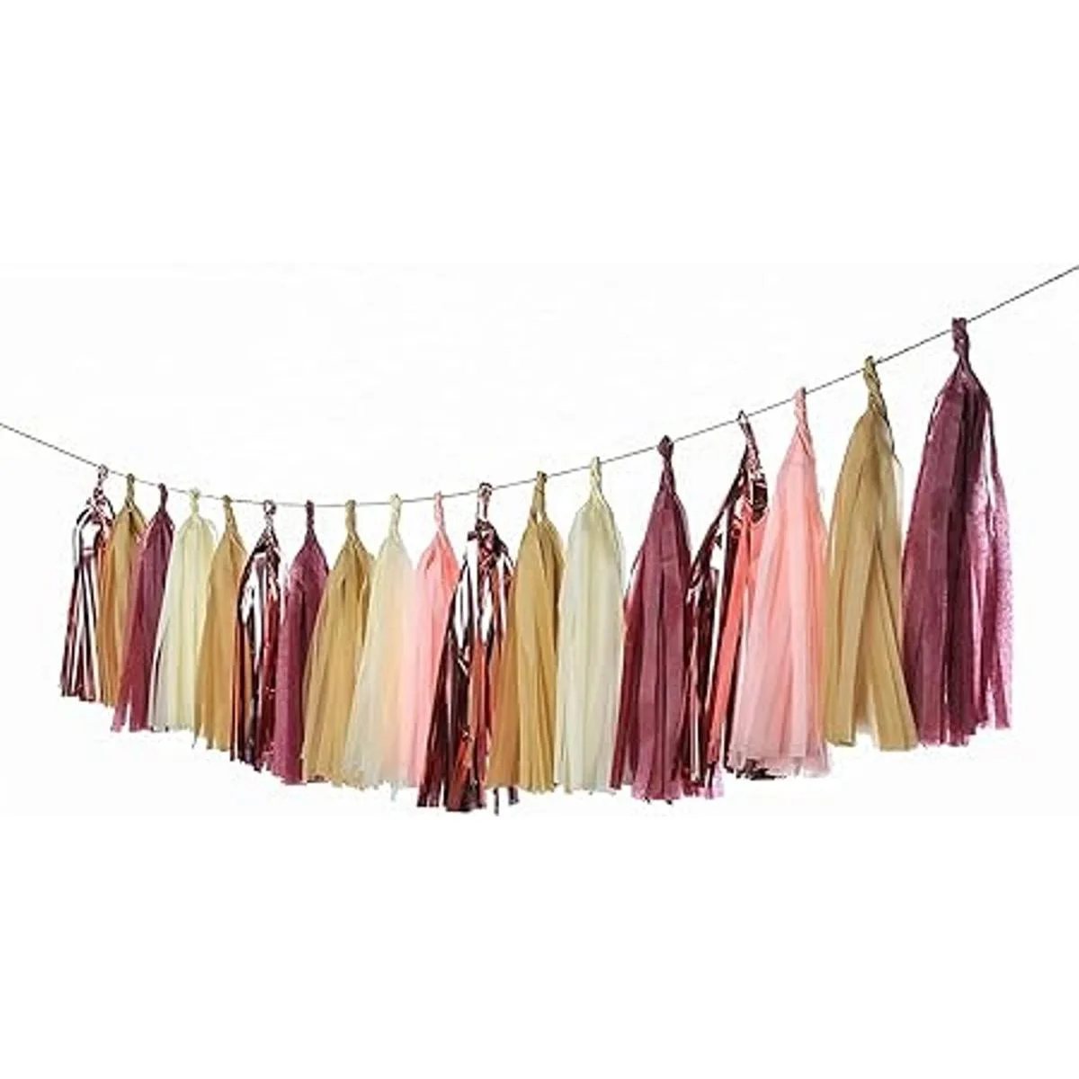 Autupy 25 piezas borlas borlas borlas de papel de seda_2