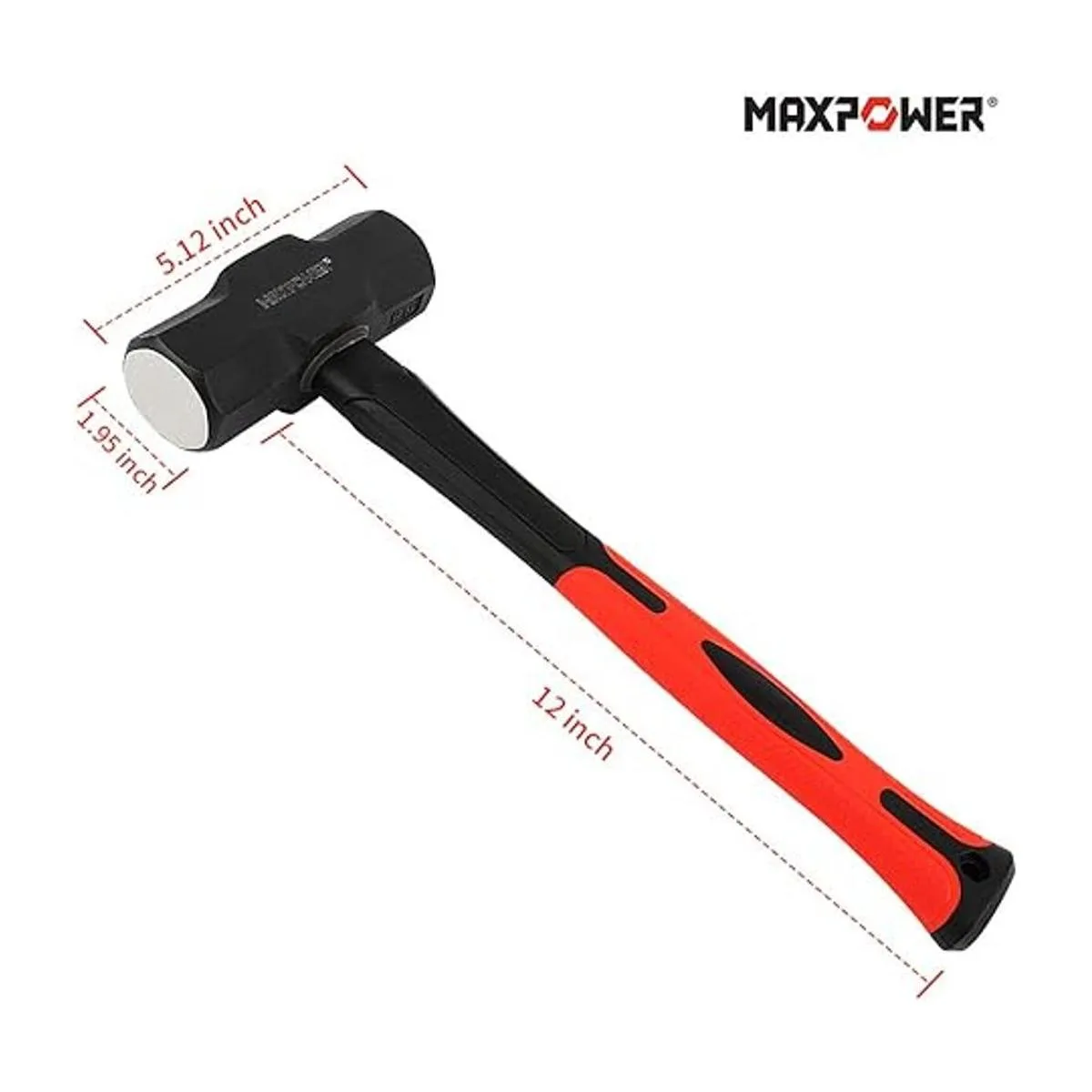 MAXPOWER Martillo de trineo de 4 libras cabeza de acero