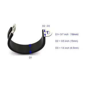 HJ Garden 6 abrazaderas de cable acolchadas de goma de 2_2