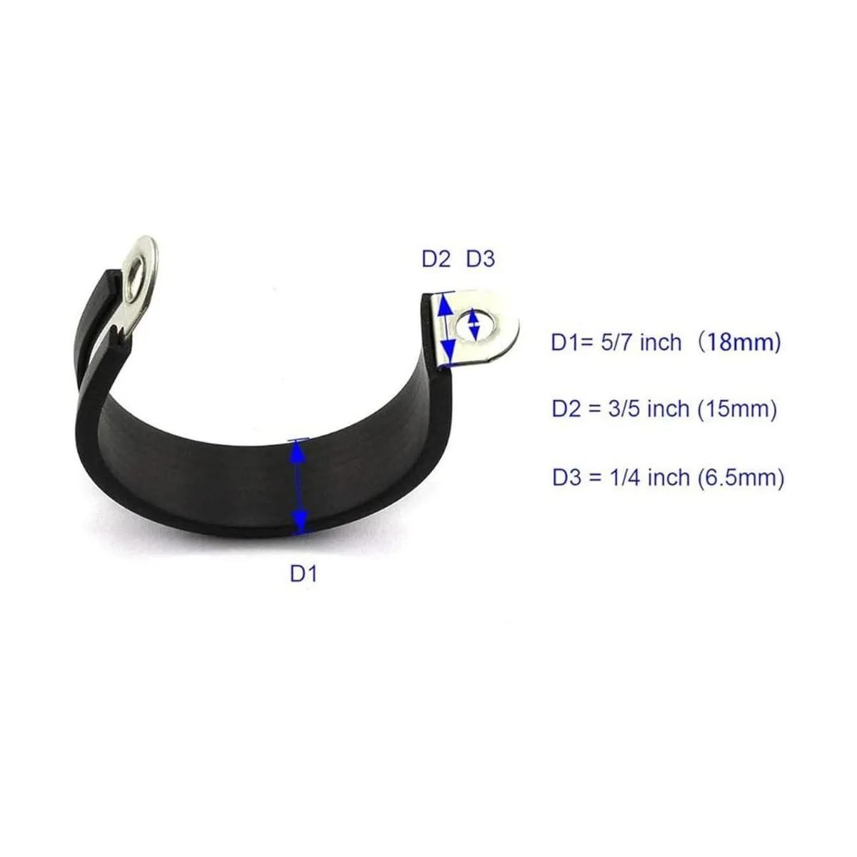 HJ Garden 6 abrazaderas de cable acolchadas de goma de 2_2