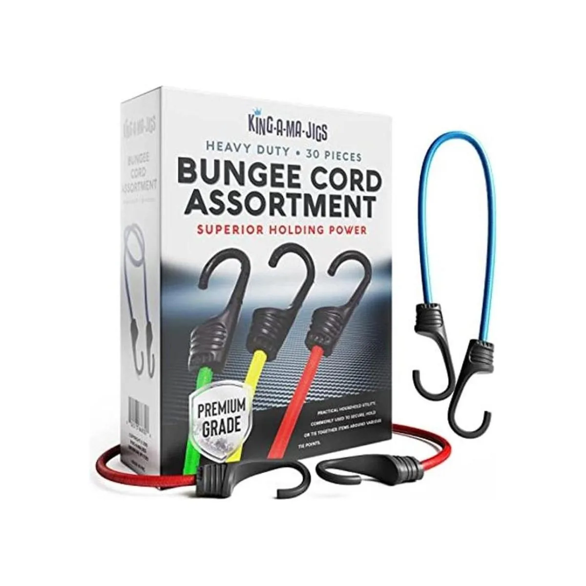 Bungee Cords Heavy Duty Outdoor with Hooks Premium Grade