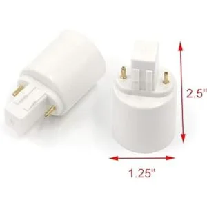 Geesatis 4 adaptadores de enchufe de luz Gx23 a E27