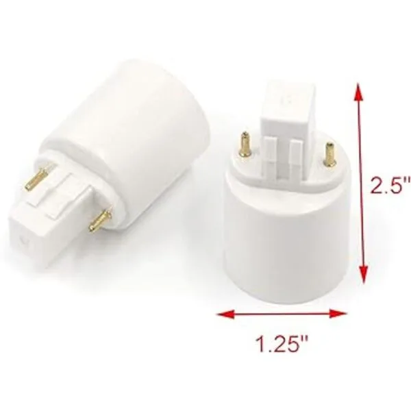 Geesatis 4 adaptadores de enchufe de luz Gx23 a E27