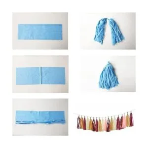 Autupy 25 piezas borlas borlas borlas de papel de seda_4